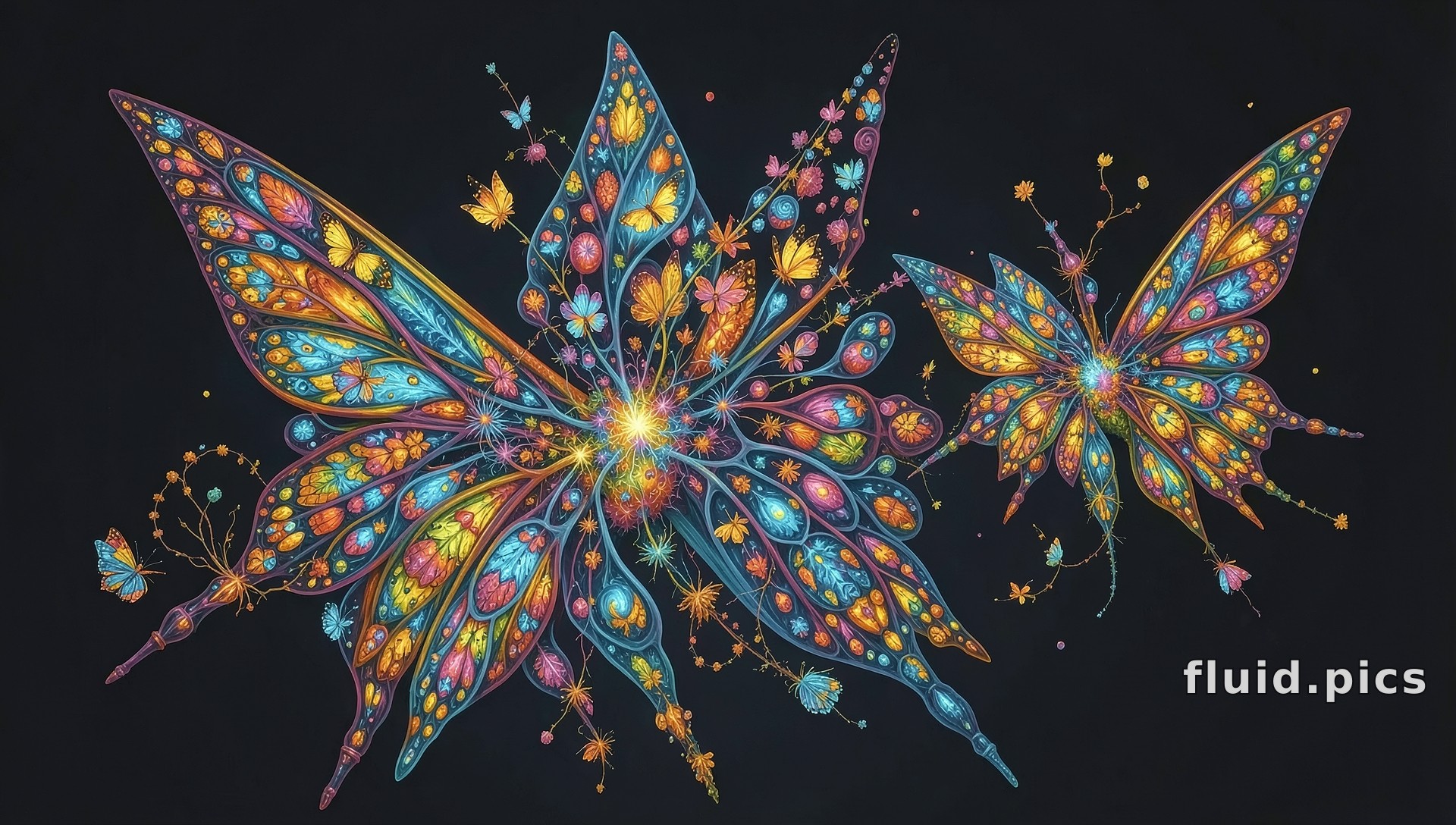 Stained-Glass Wings — Fractal Art