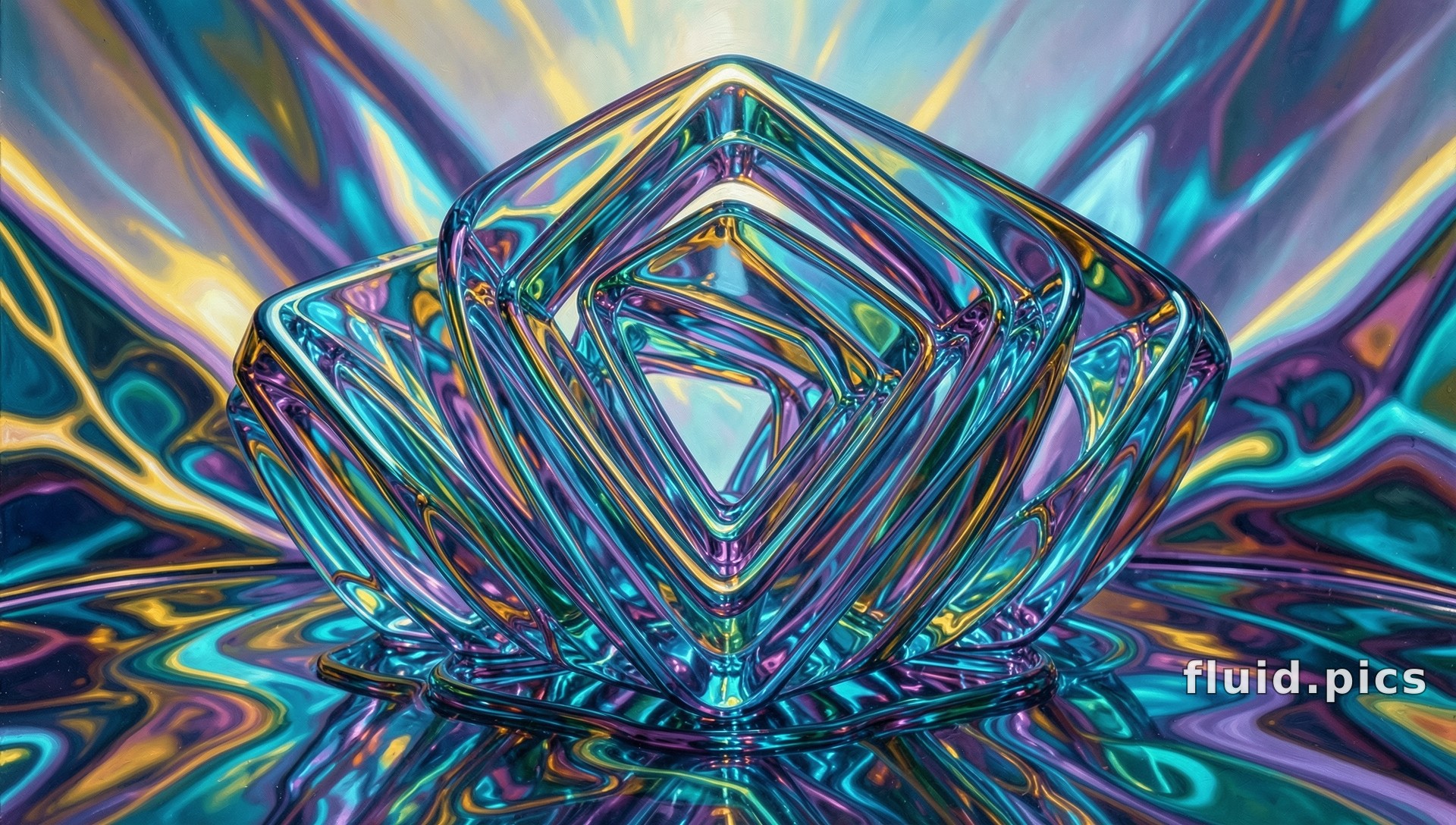 Glass Crown of Light — Psychedelic Abstract
