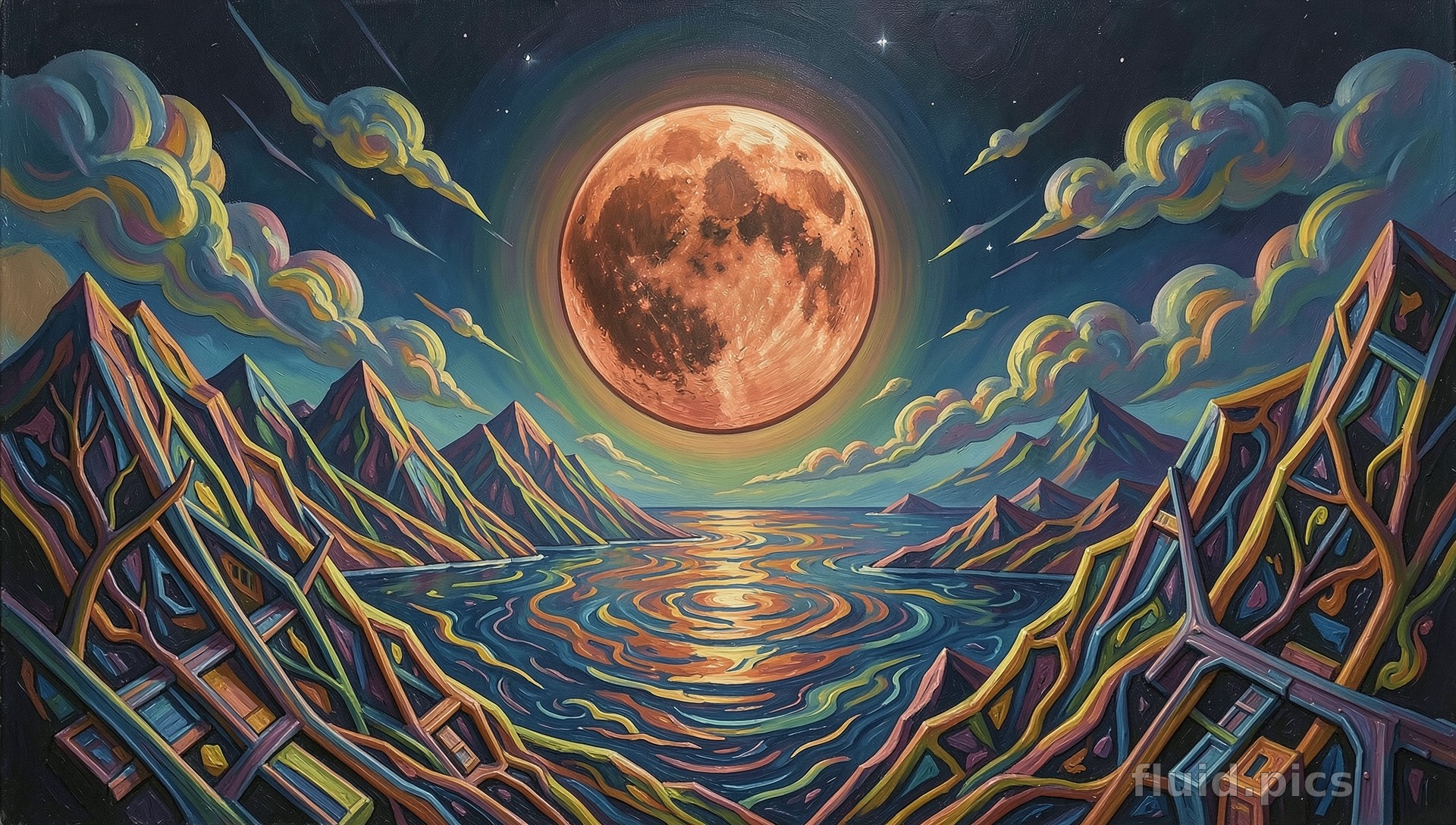Breath of the Fire Moon — Psychedelic Abstract