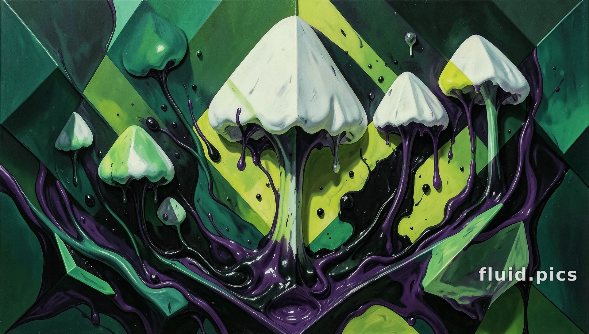 Чернильные грибы — Психоделическая абстракция
