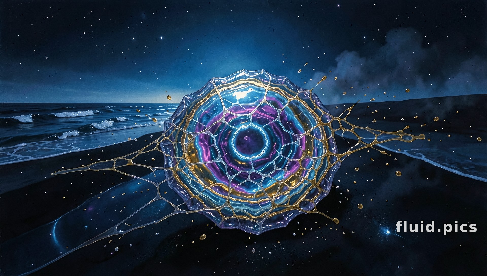 Night Jellyfish — Hybrid Art