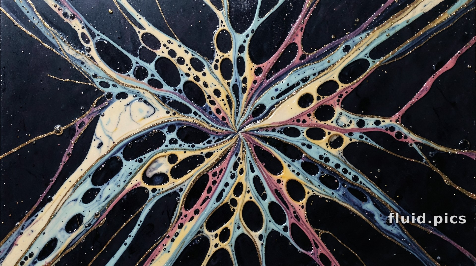 Blue Blown-Up Thing — Fluid Art