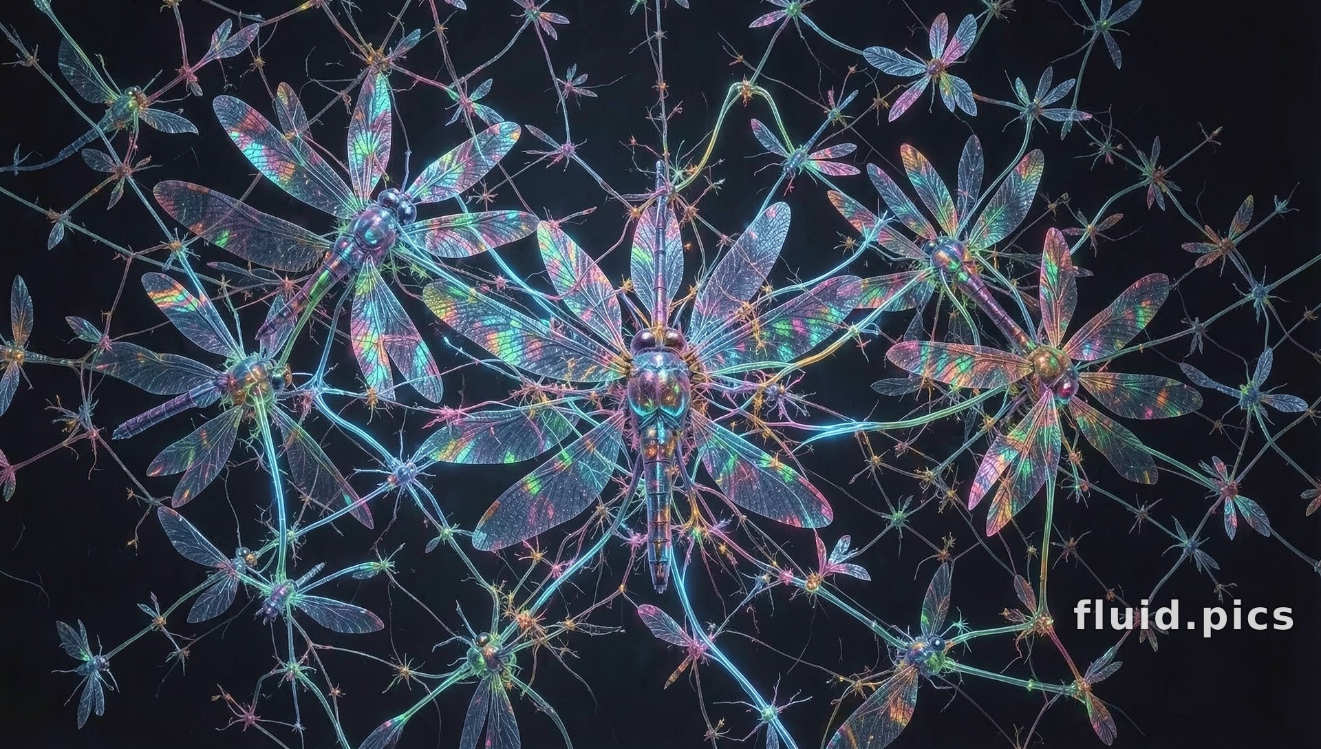 Dragonfly Network — Fractal Art