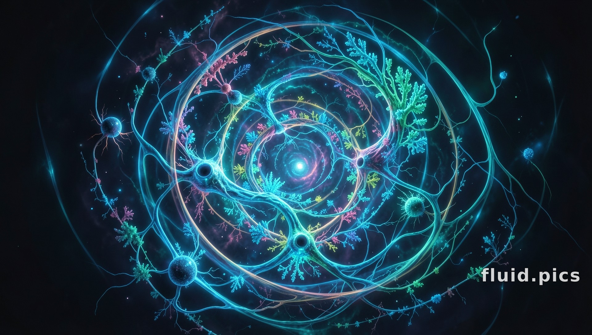 Neurons in the Spiral — Fractal Art