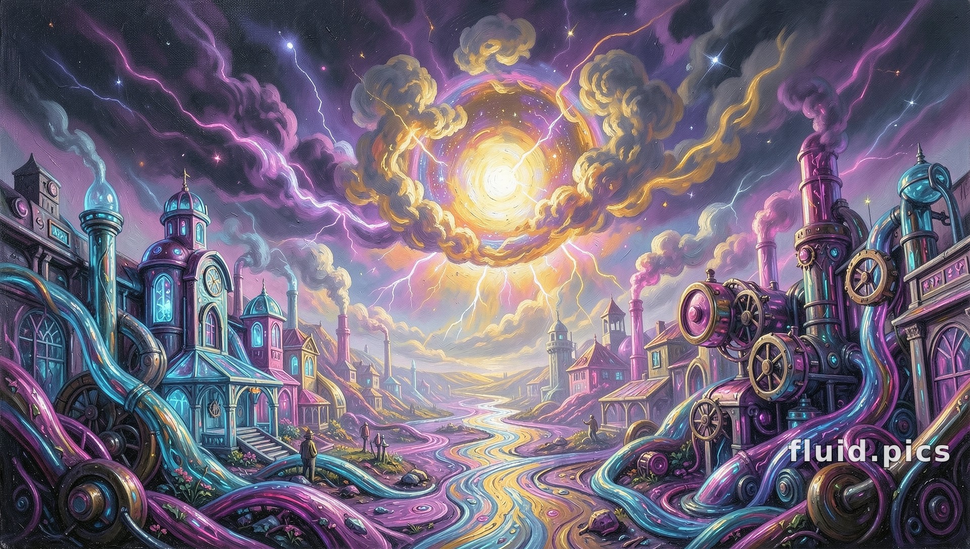 Heavenly Whirlpool Energy — Hybrid Art