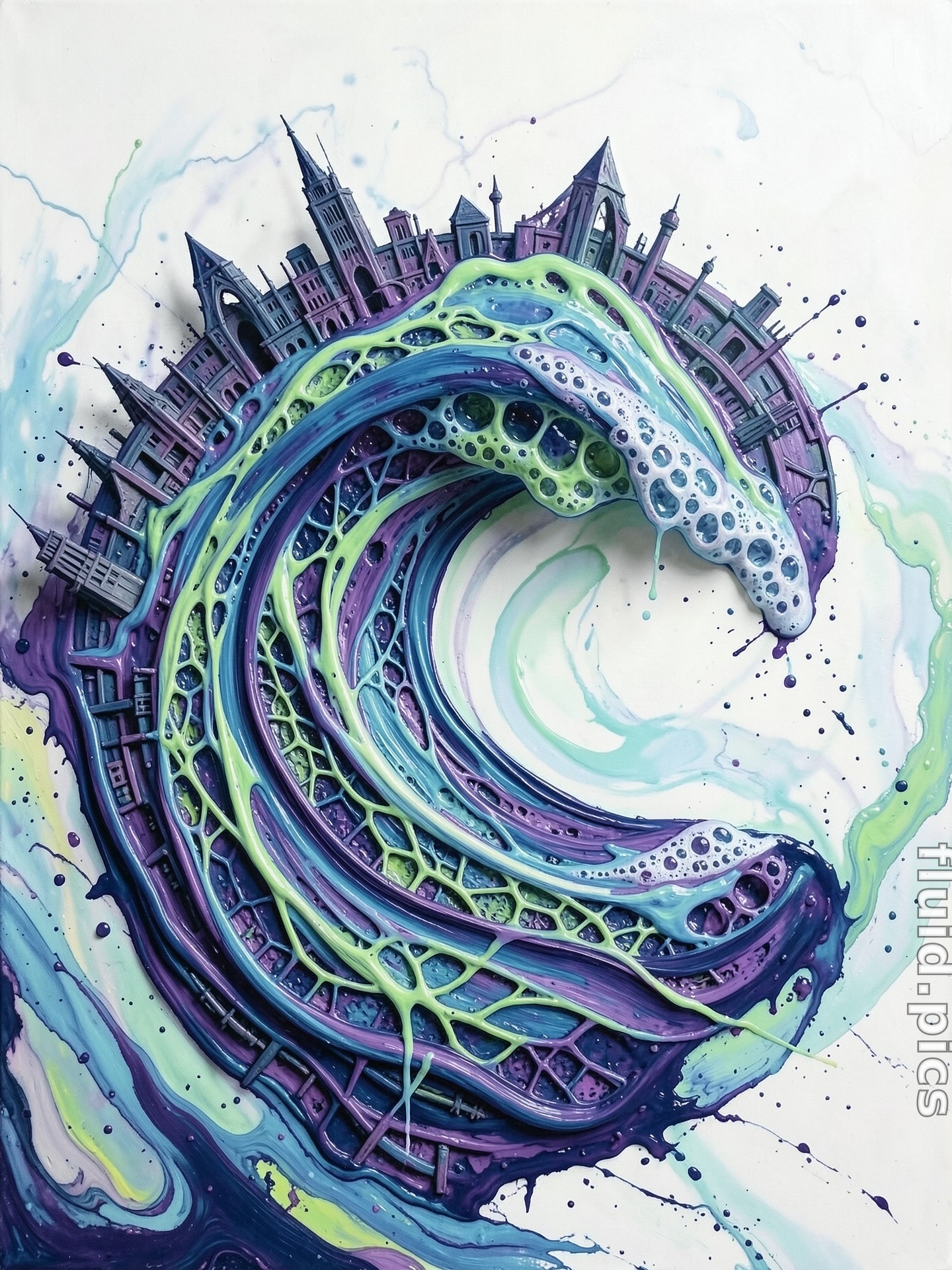 City in the Wave — Гибридное искусство