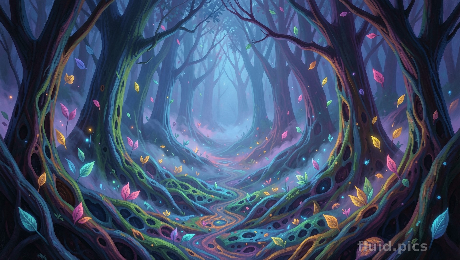 Roots Breathe Color — Psychedelic Abstract