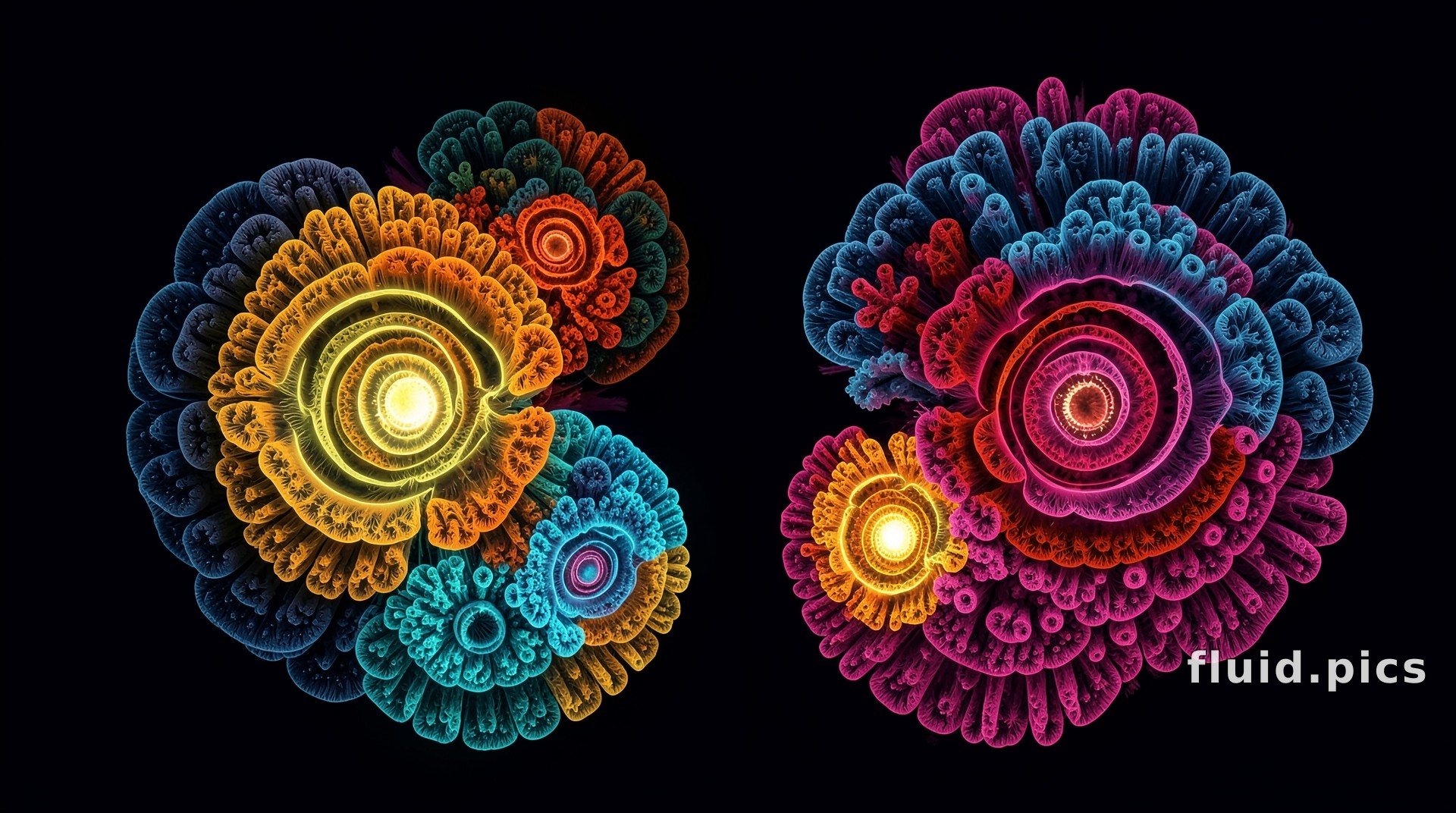 Двойное свечение — Фрактальное искусство