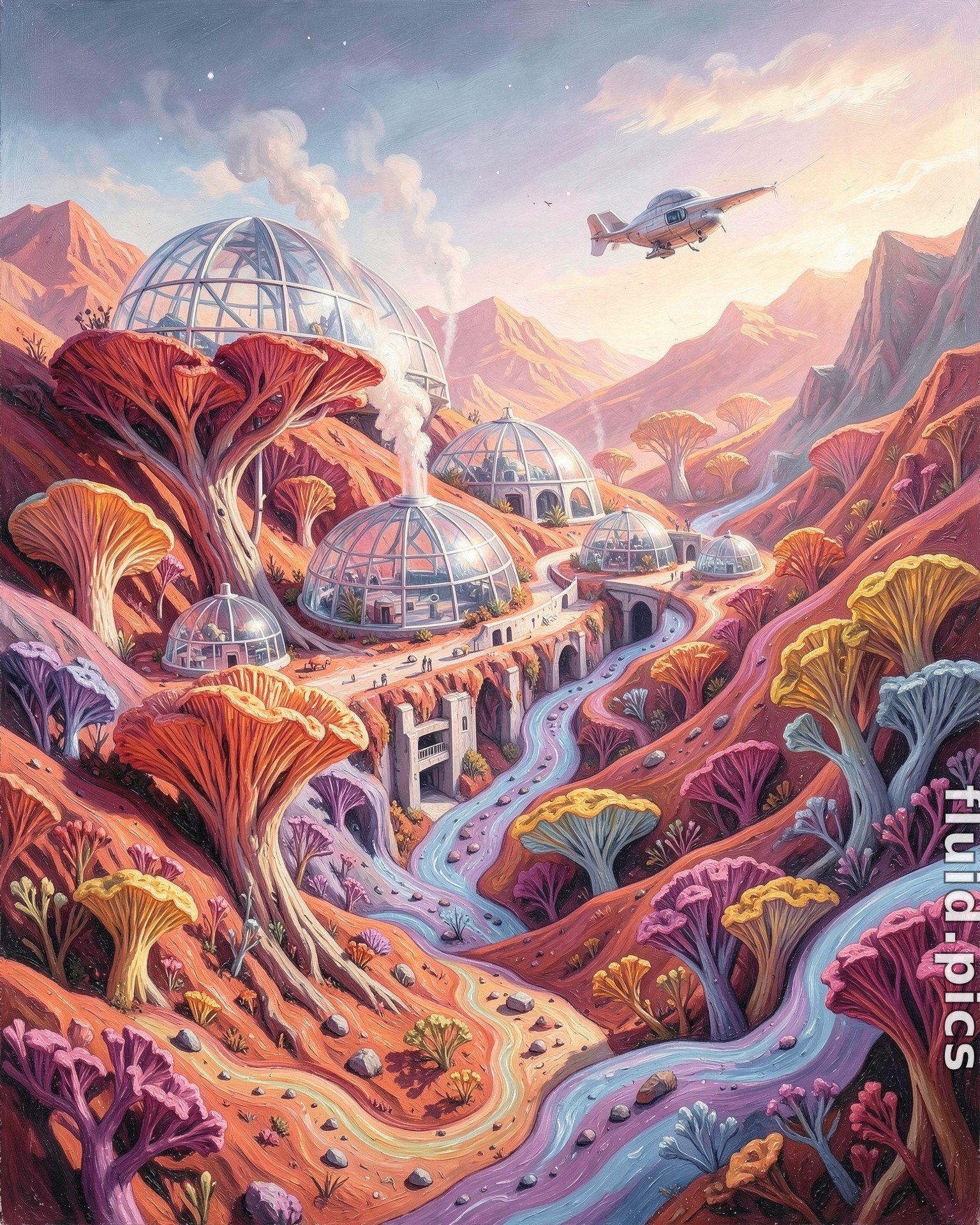 Domes in the Canyon — Hybrid Art