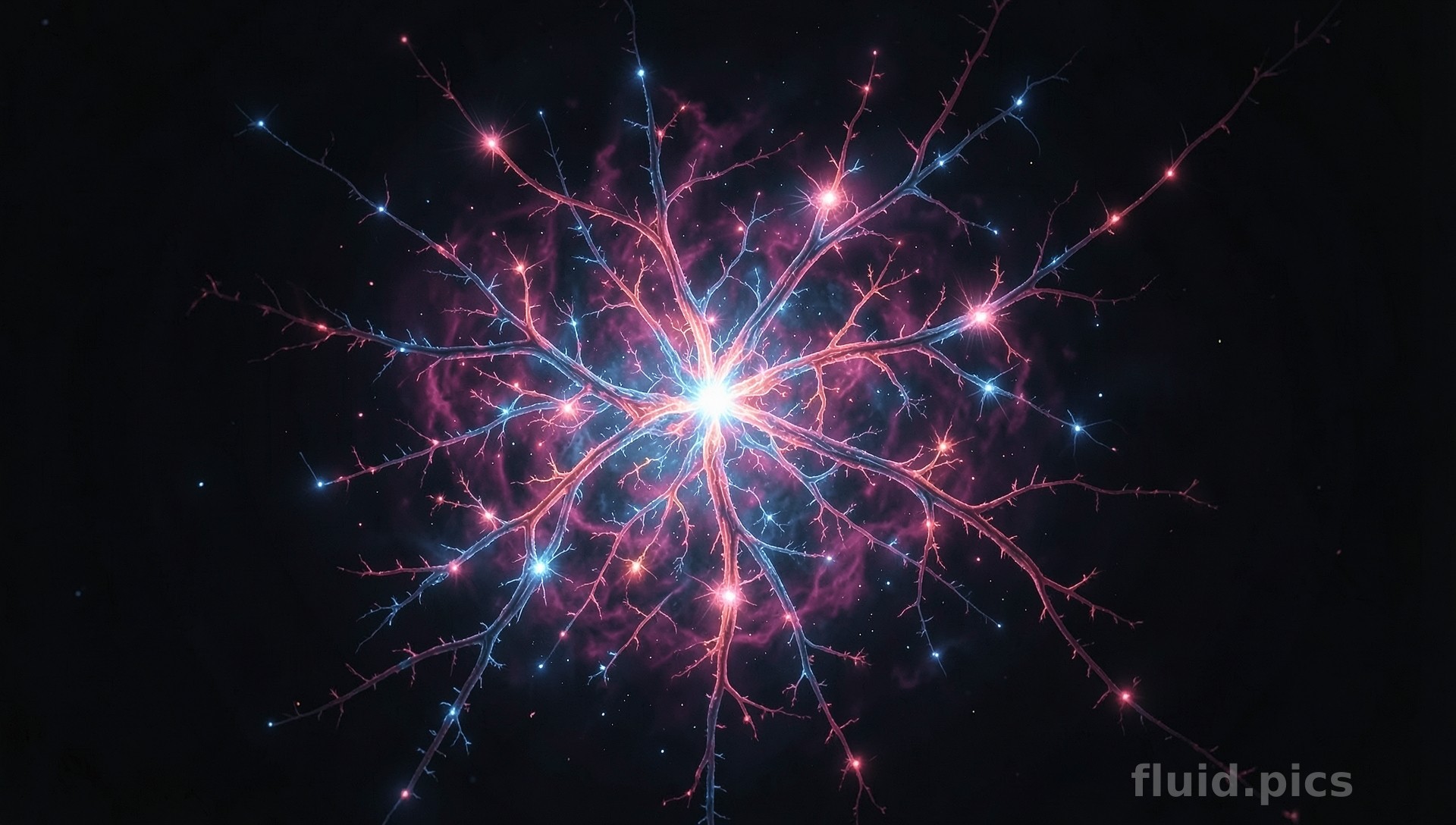 Pink Branches Exploding — Fractal Art