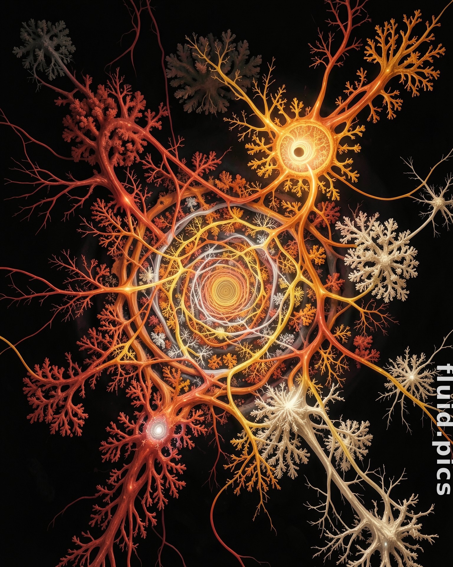 Garden of Cosmic Glows — Fractal Art