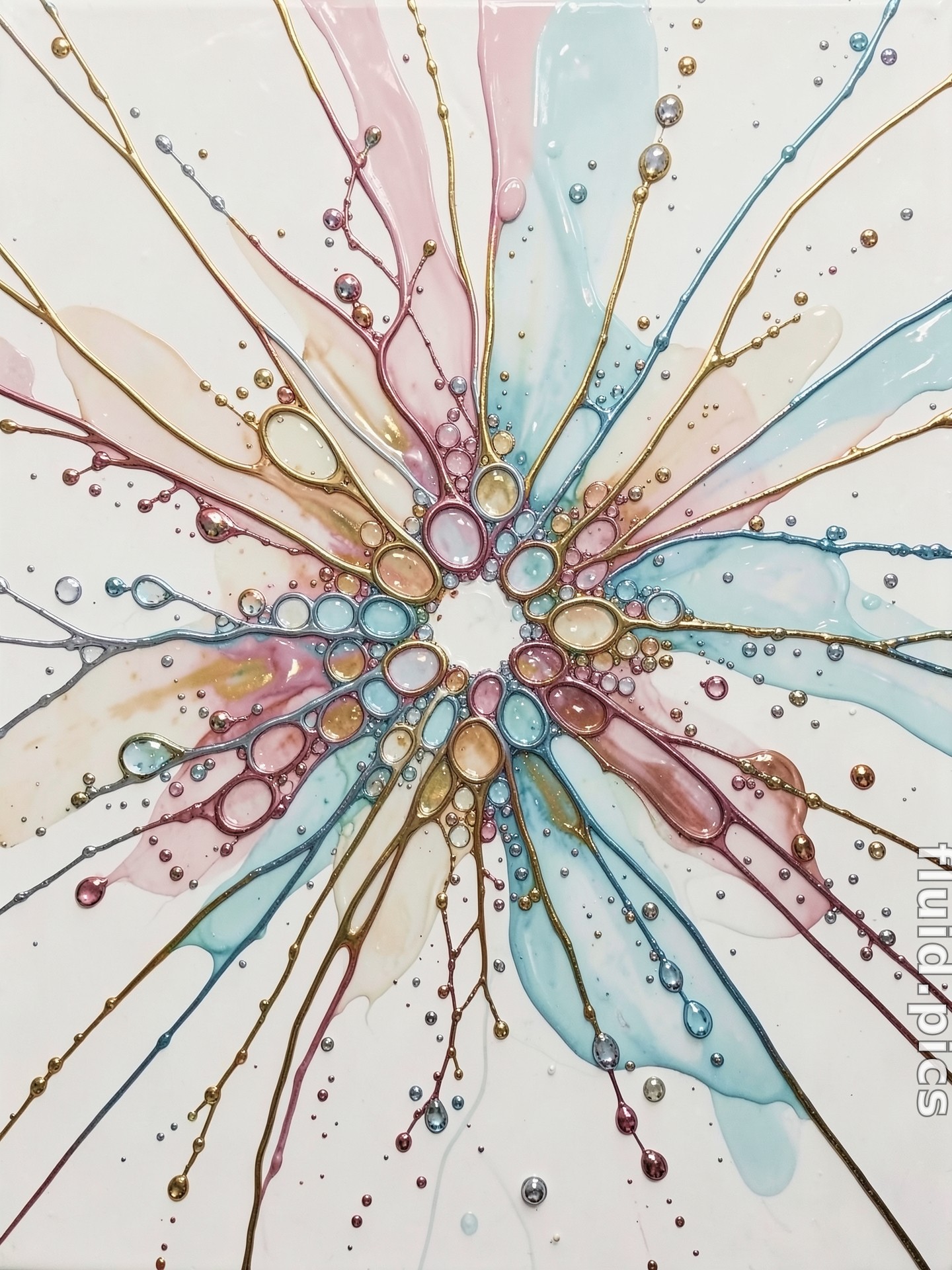 Pastel Burst — Флюид-арт