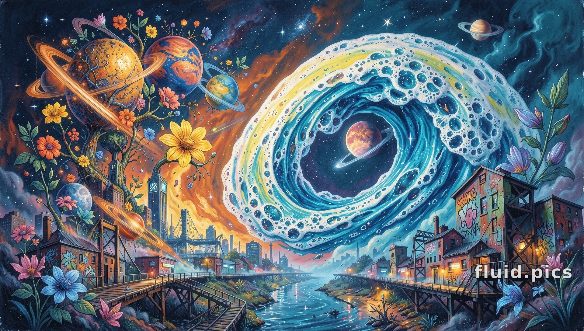 Wave Over the River — Гибридное искусство