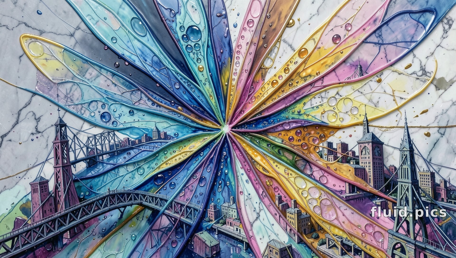 Petal Bridge — Гибридное искусство