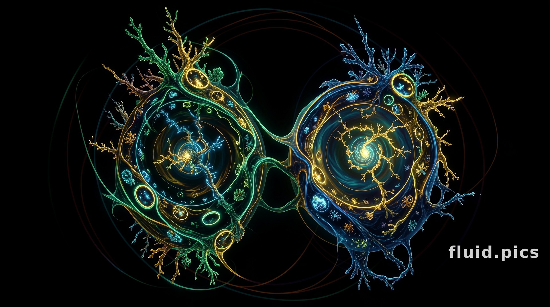 Mirrored Galaxies — Fractal Art