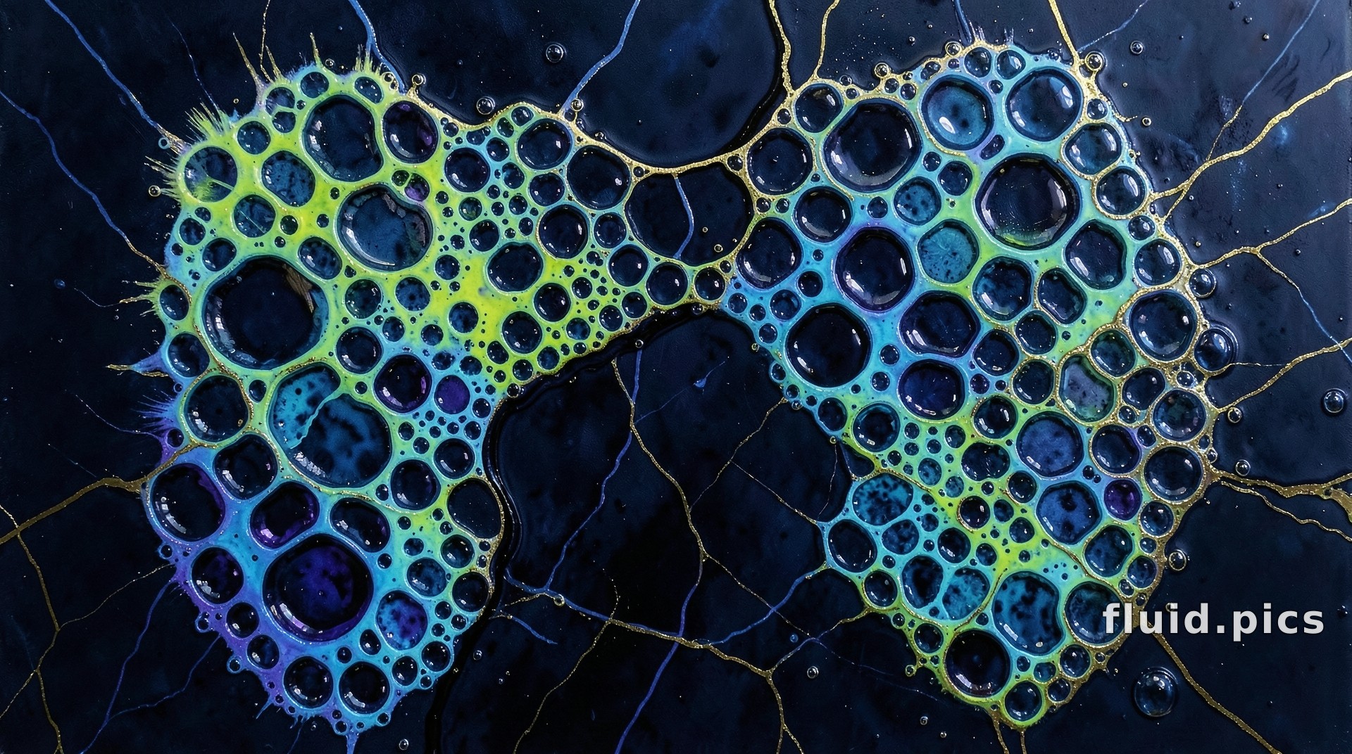 Blue Horizontal Shore — Fluid Art