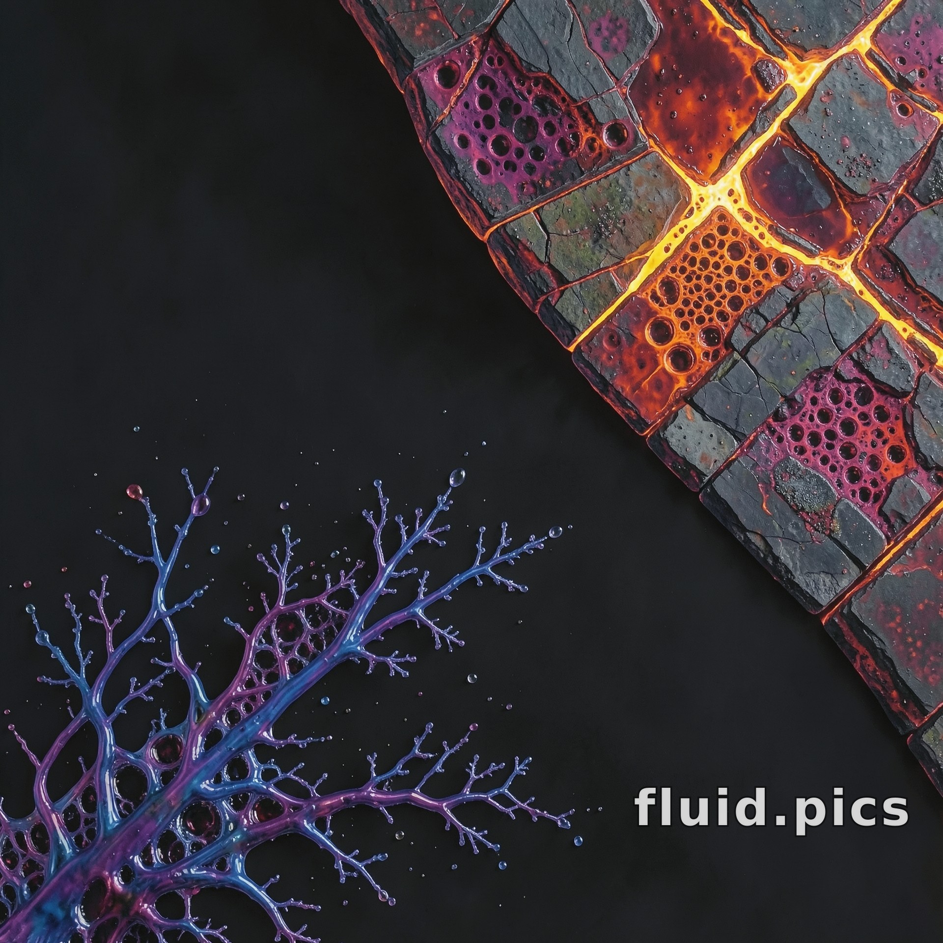 Lava and Coral — Hybrid Art