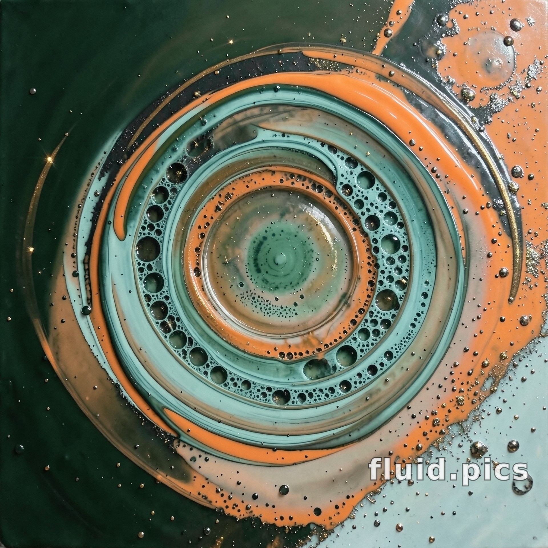 Turquoise Whirlpool — Гибридное искусство