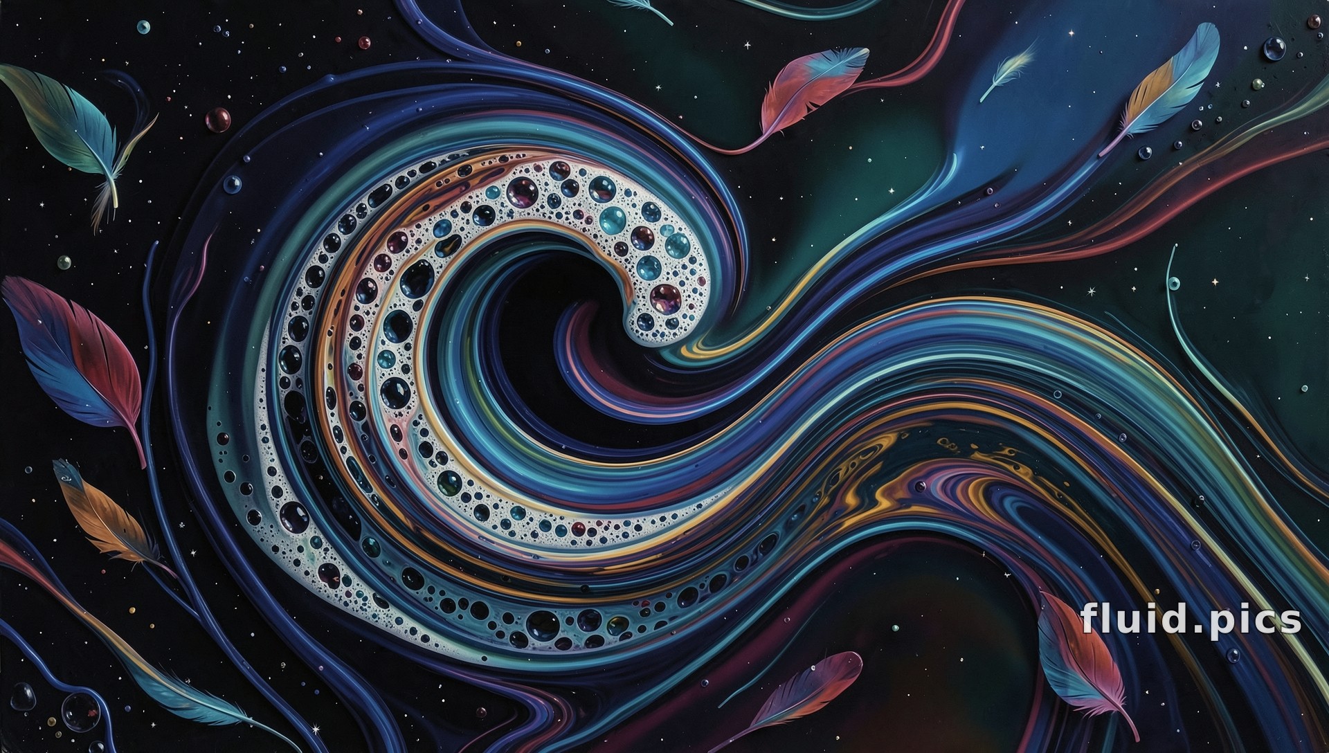 Feathered Whirl — Hybrid Art