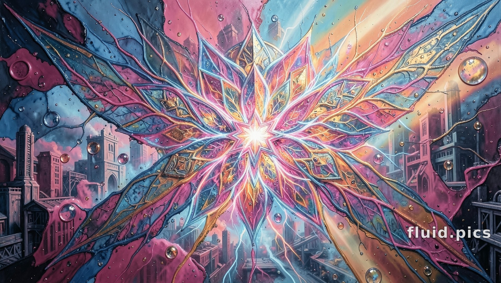 Star Over City — Hybrid Art