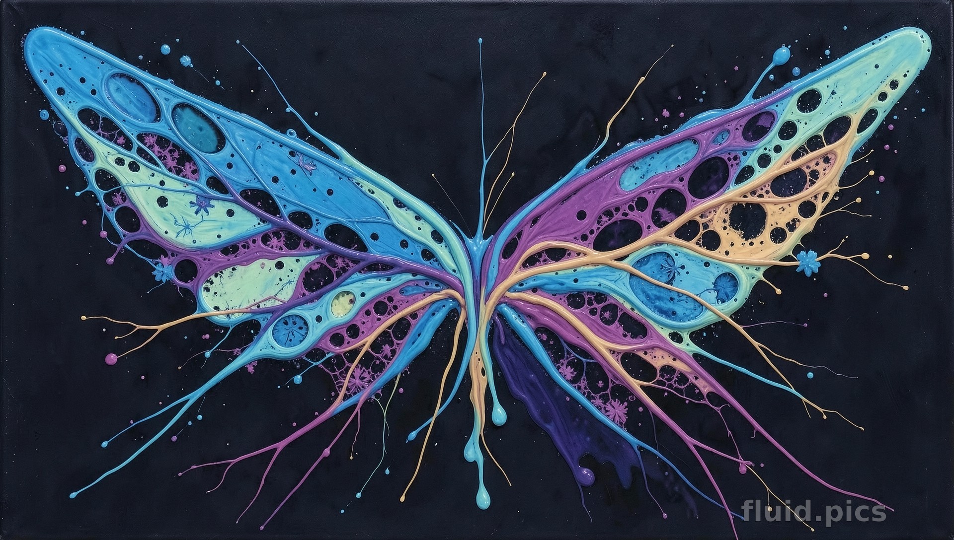 Garden of Night Moths — Fluid Art