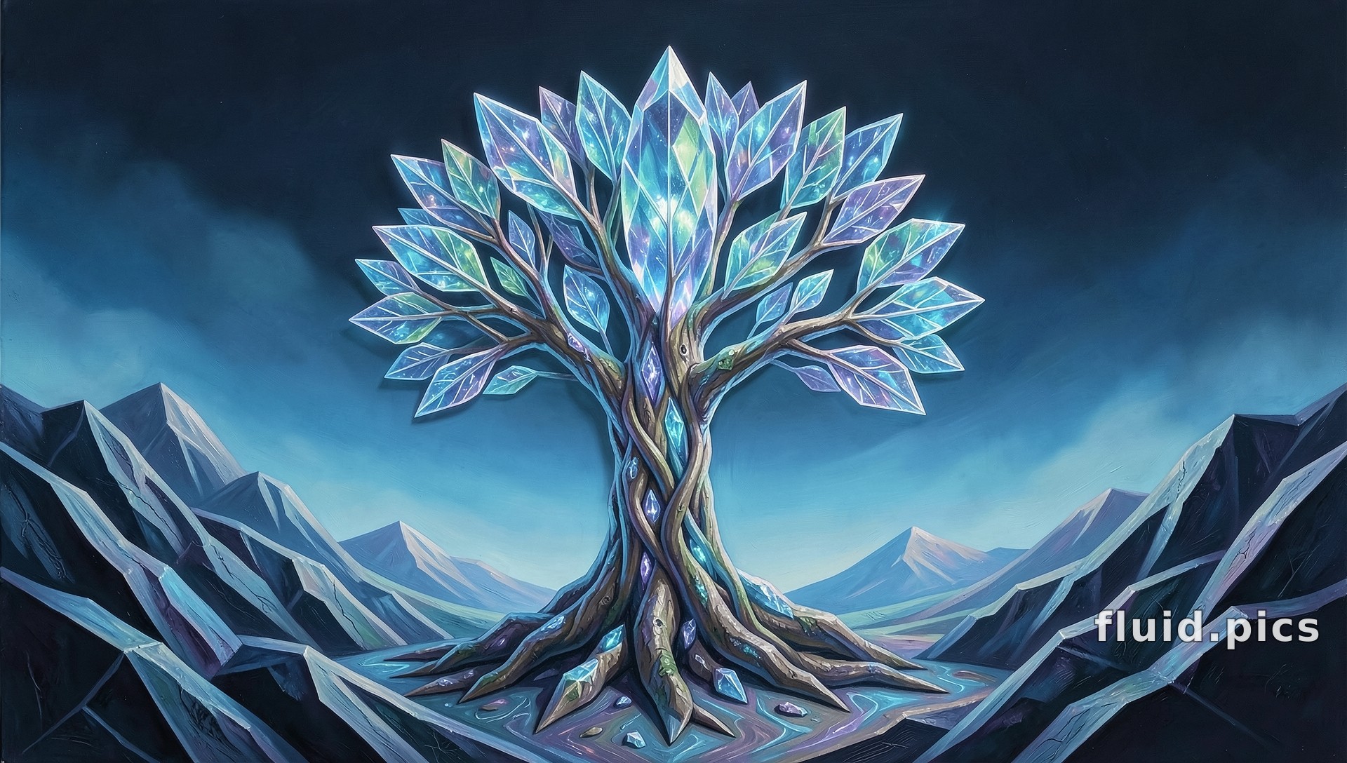 Crystals Breathe Sky — Psychedelic Abstract