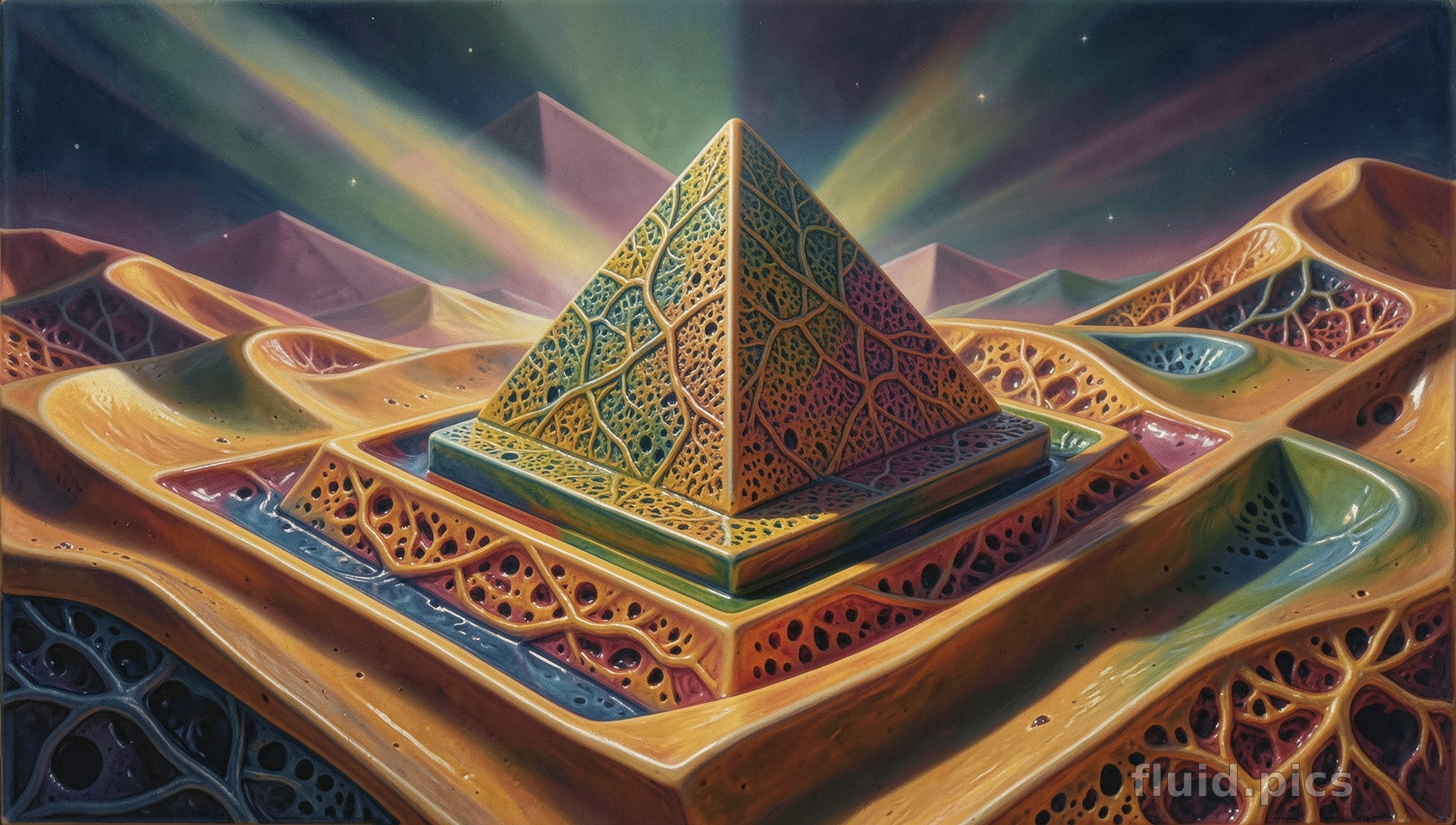 Pyramid in the Desert of Dreams — Psychedelic Abstract