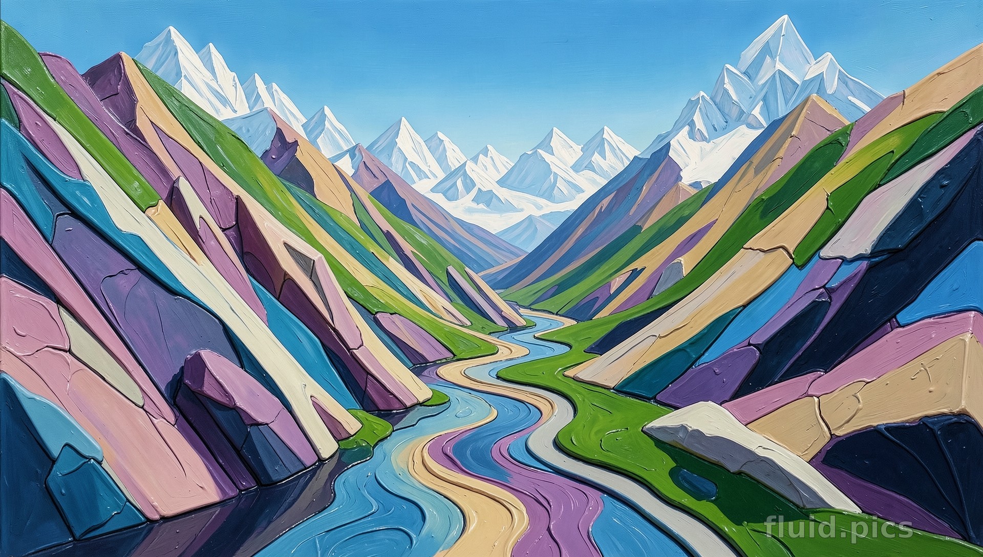 Rainbow Valleys — Psychedelic Abstract