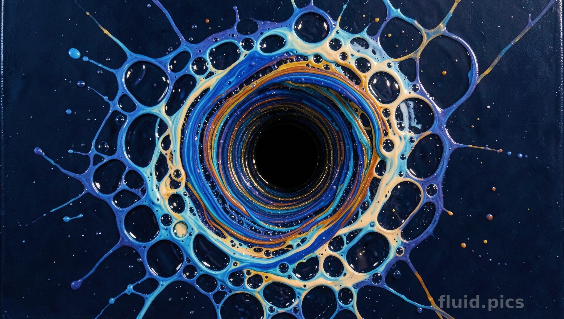 Глубина спящего моря — Флюид-арт