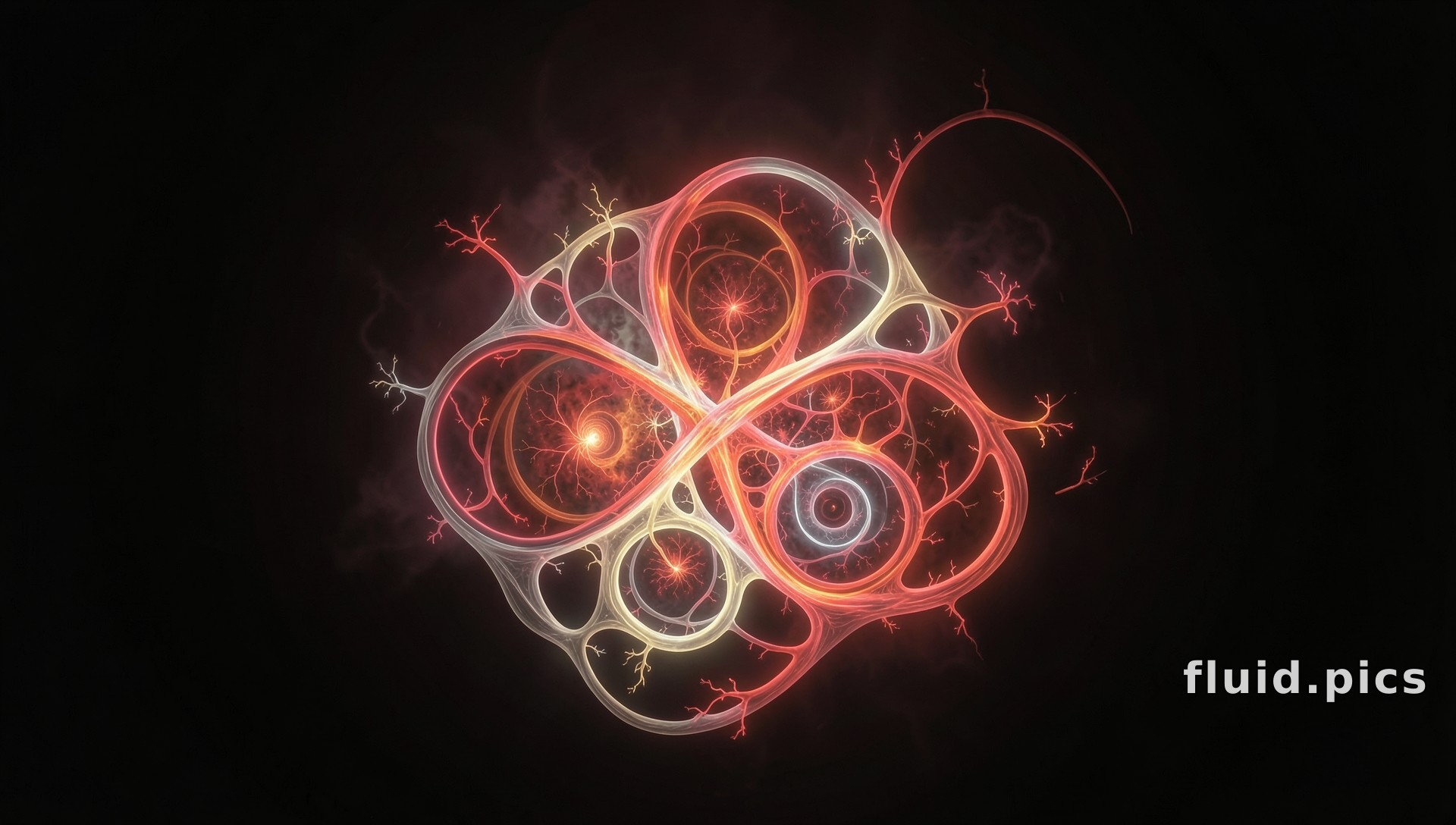 Red Flow Gardens — Fractal Art