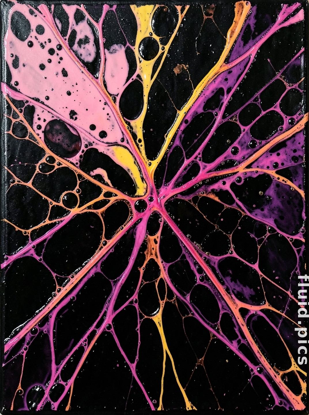 Magenta Lake with Mud — Fluid Art