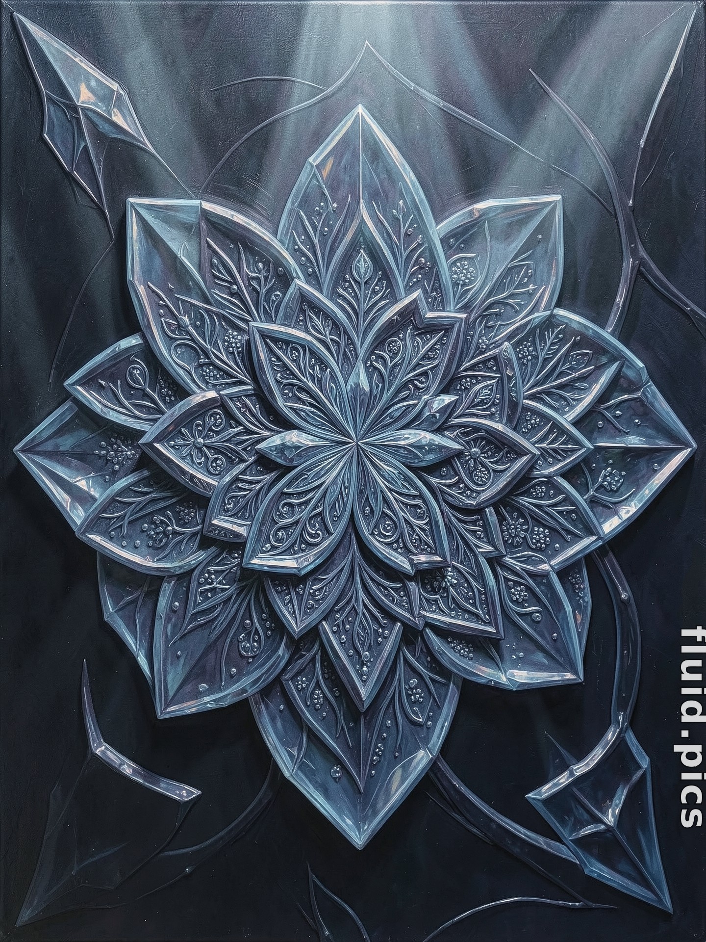 Ice Lotus in Darkness — Психоделическая абстракция