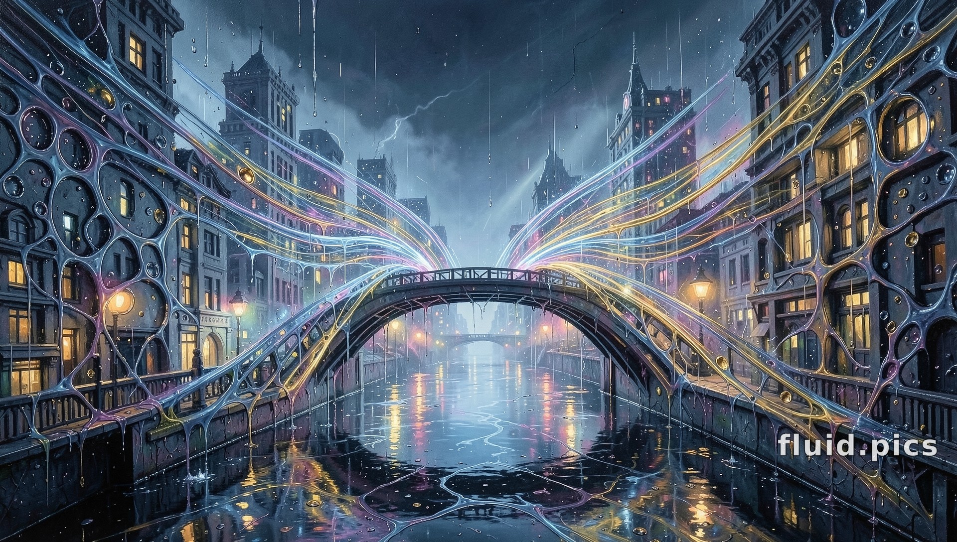Threads of Rain — Hybrid Art