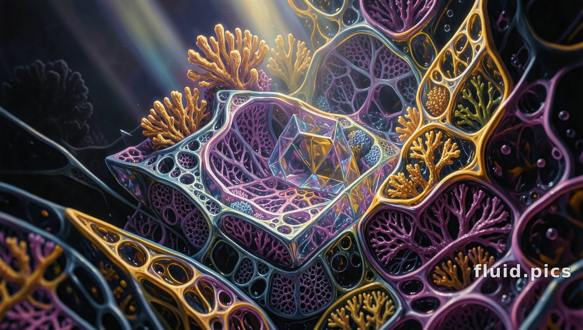 Crystal in the Reef — Psychedelic Abstract