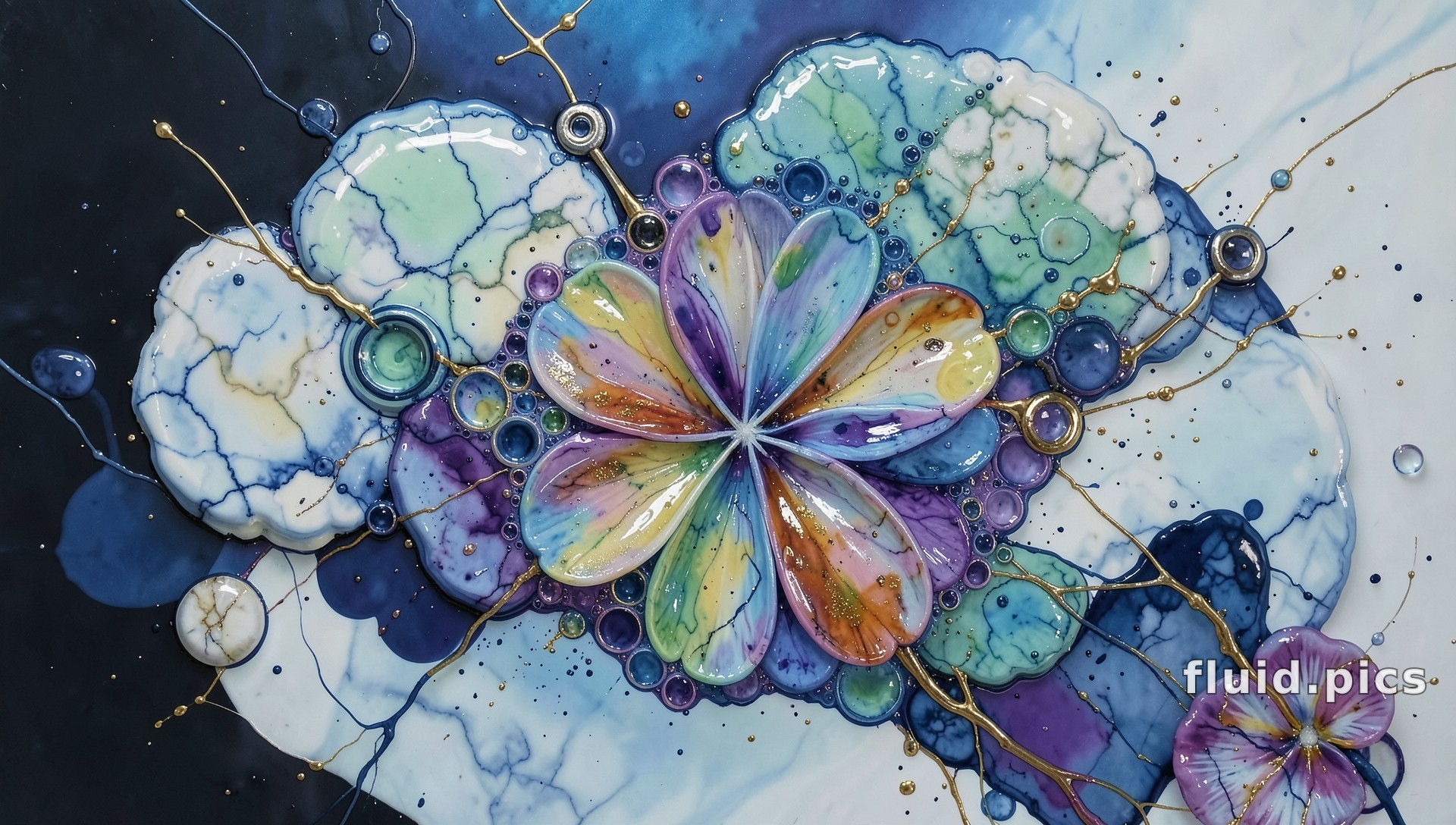 Flower on Ice — Гибридное искусство