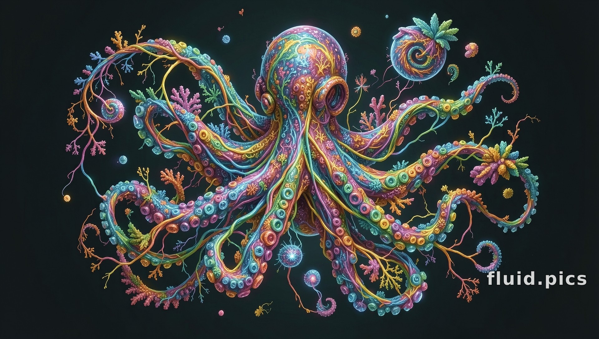 Coral Octopus — Fractal Art