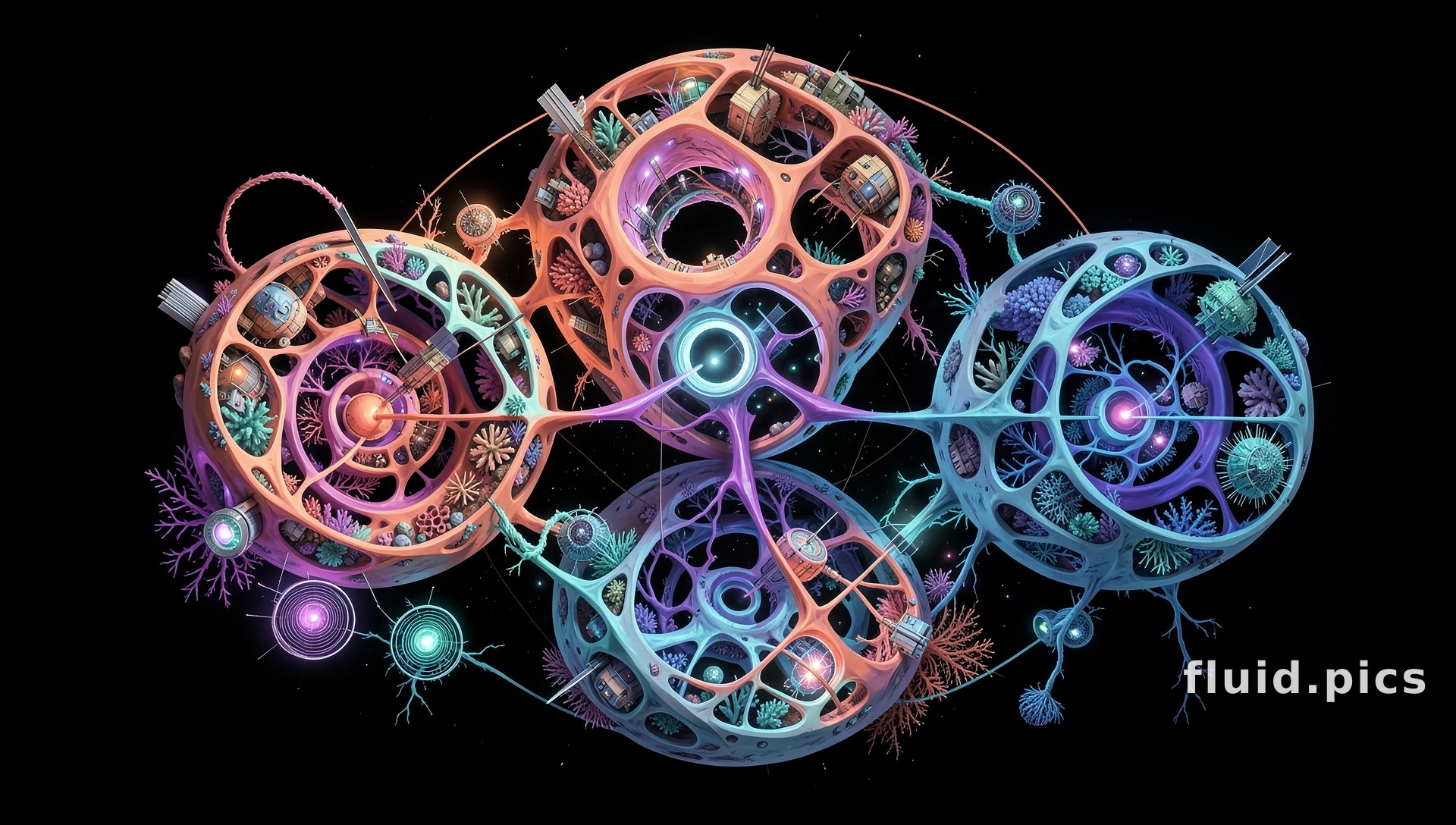 Asteroid Colony — Fractal Art