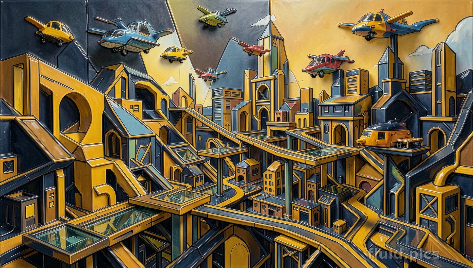 City Where Streets Fly — Психоделическая абстракция