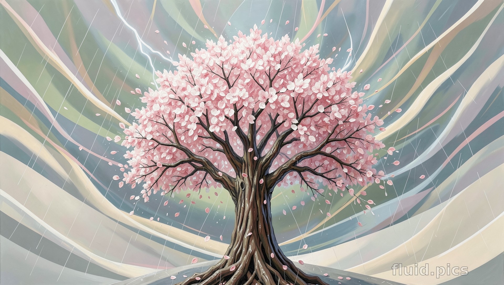 Thunderstorm in the Blooming Garden — Psychedelic Abstract