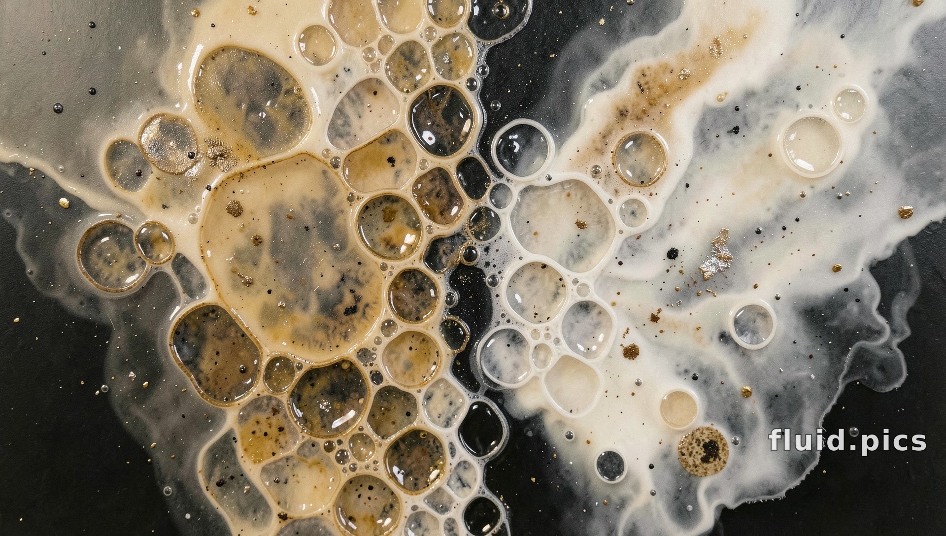 Foam Meets Dark — Fluid Art