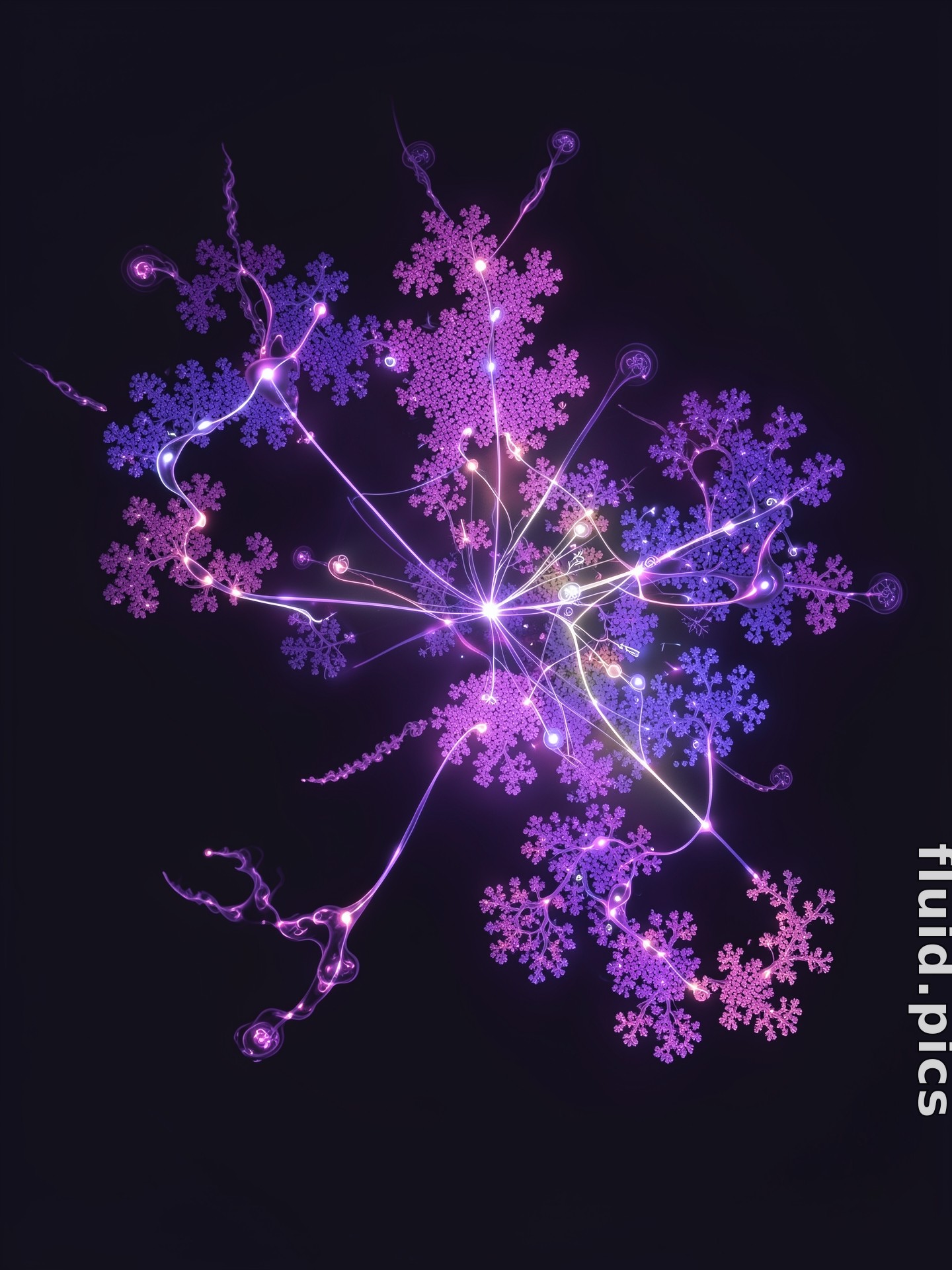 Cosmic Snow Garden — Fractal Art