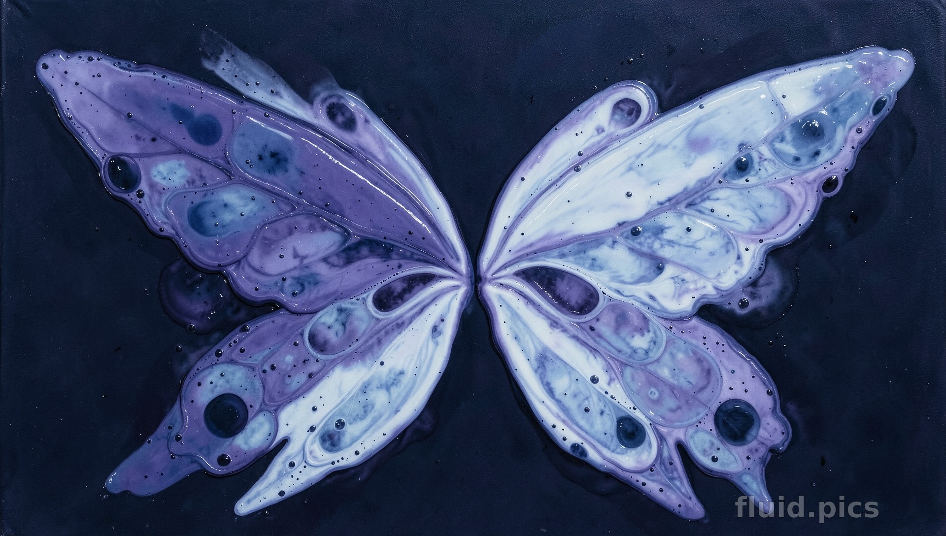 Wings of the Night Breeze — Fluid Art