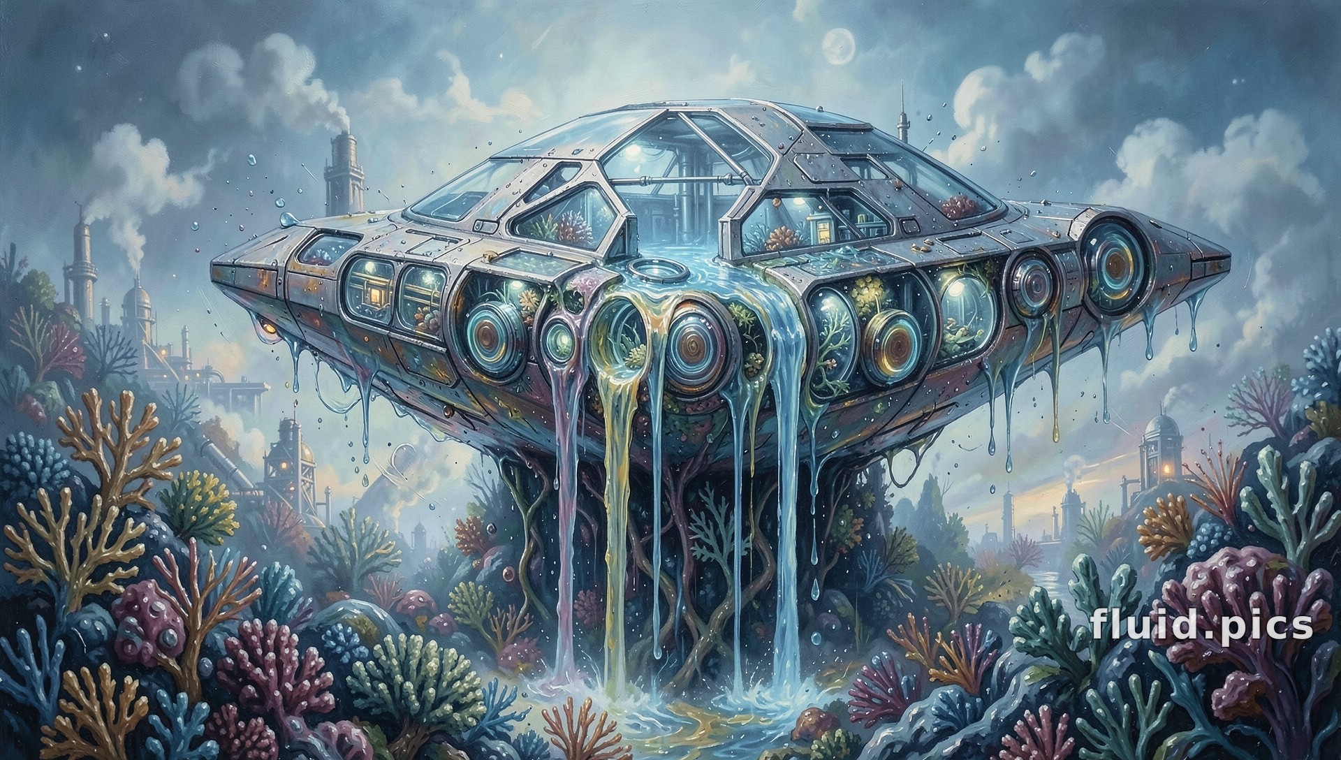 Coral Rain of the City — Гибридное искусство
