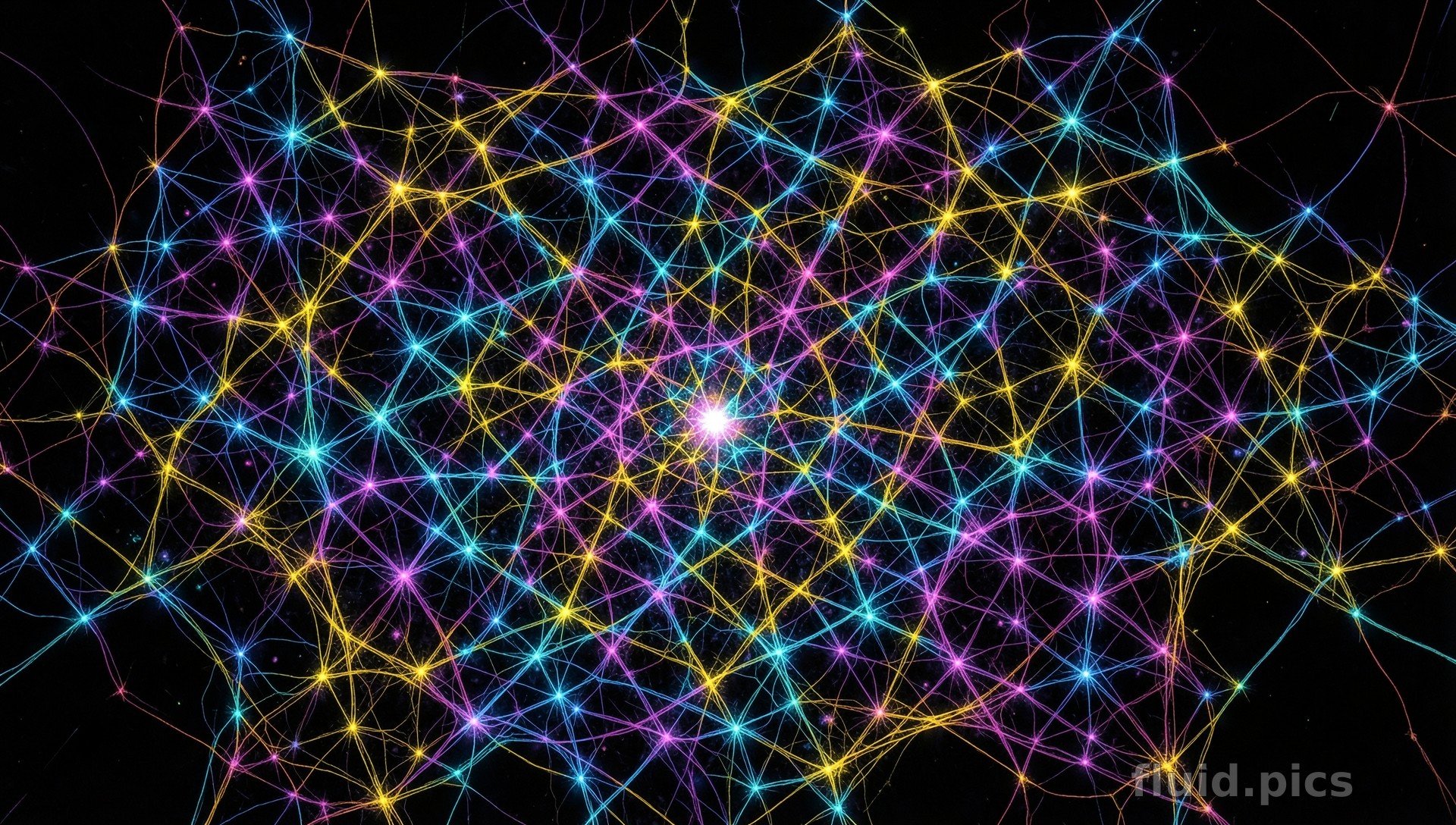 Светящаяся сеть мыслей — Фрактальное искусство