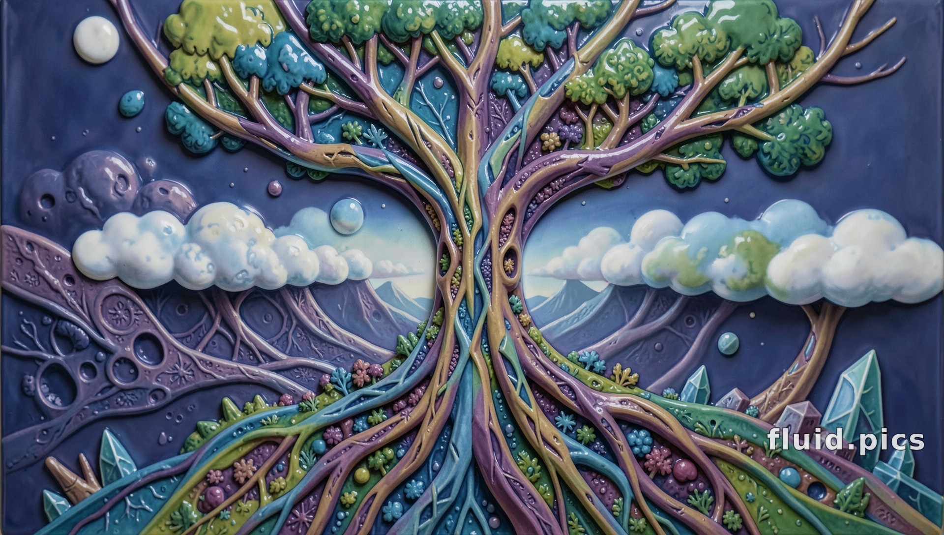Roots Nourish Sky — Psychedelic Abstract