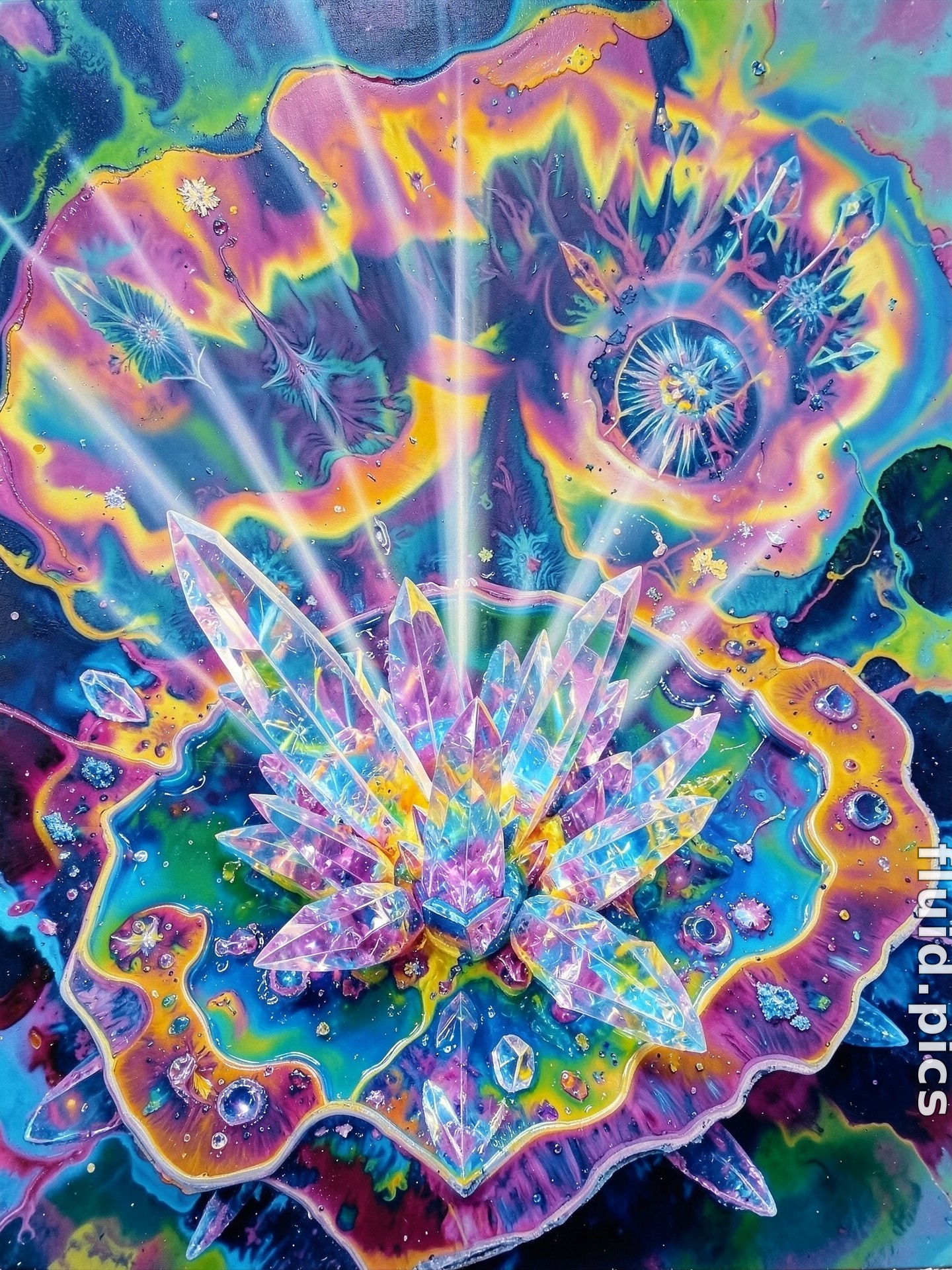 The Crystal Lotus — Hybrid Art