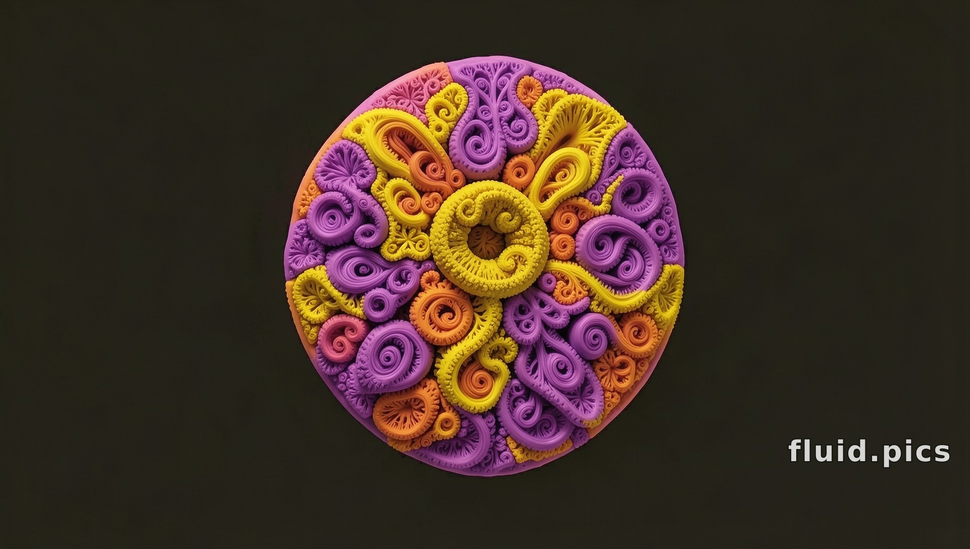 Gingerbread Mandala — Fractal Art