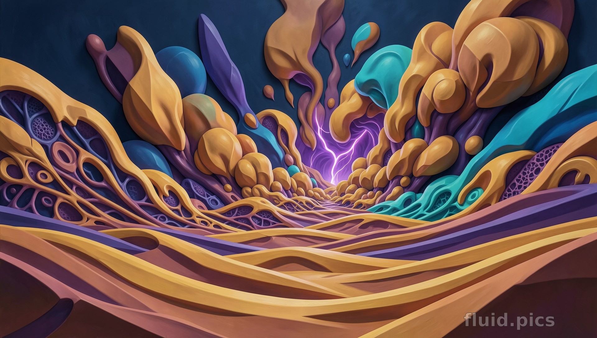 Flickering Path — Psychedelic Abstract