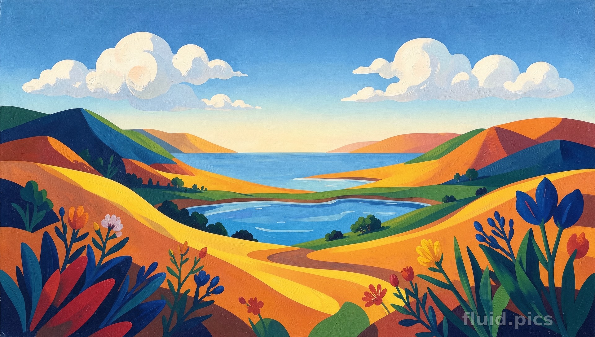 Flickering Dream of Fields — Psychedelic Abstract
