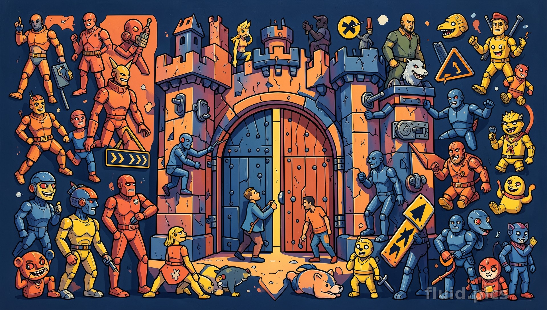 Guardians of the Gate — Psychedelic Abstract